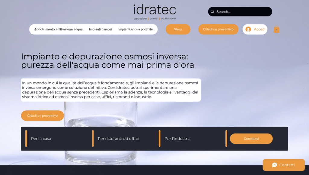 Sito web per Depuratori D'acqua
