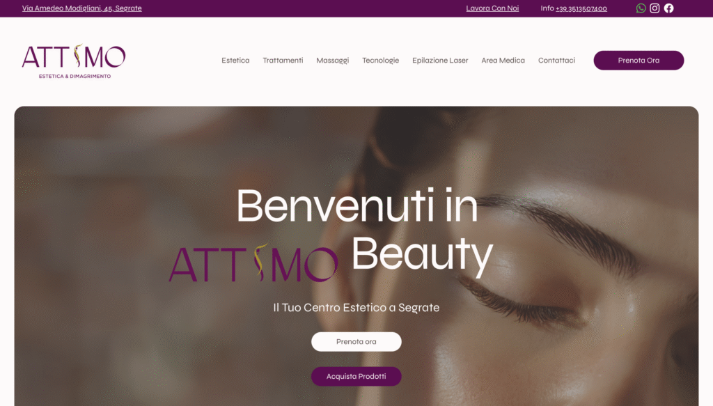 Realizzazione Sito Web per Centro Estetico