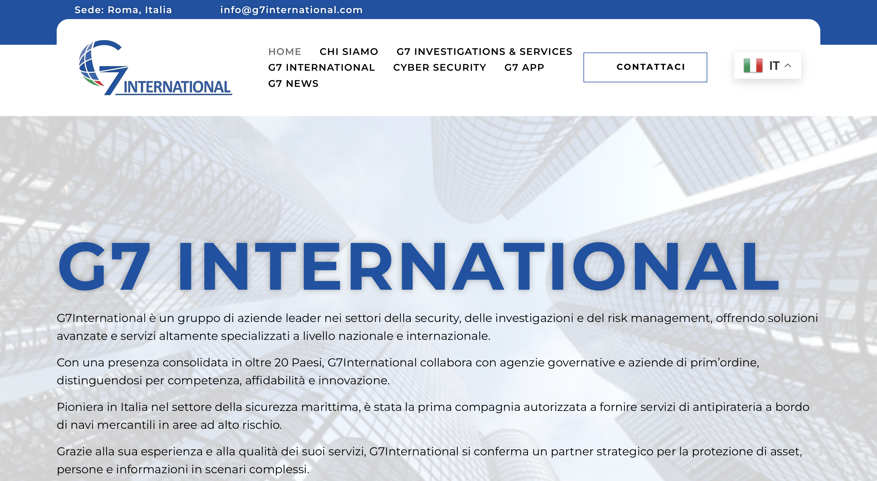 Realizzazione Sito Web per Azienda Business Intelligence