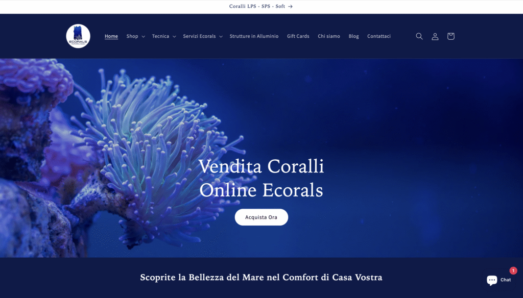 Realizzazione Sito Web per Acquari