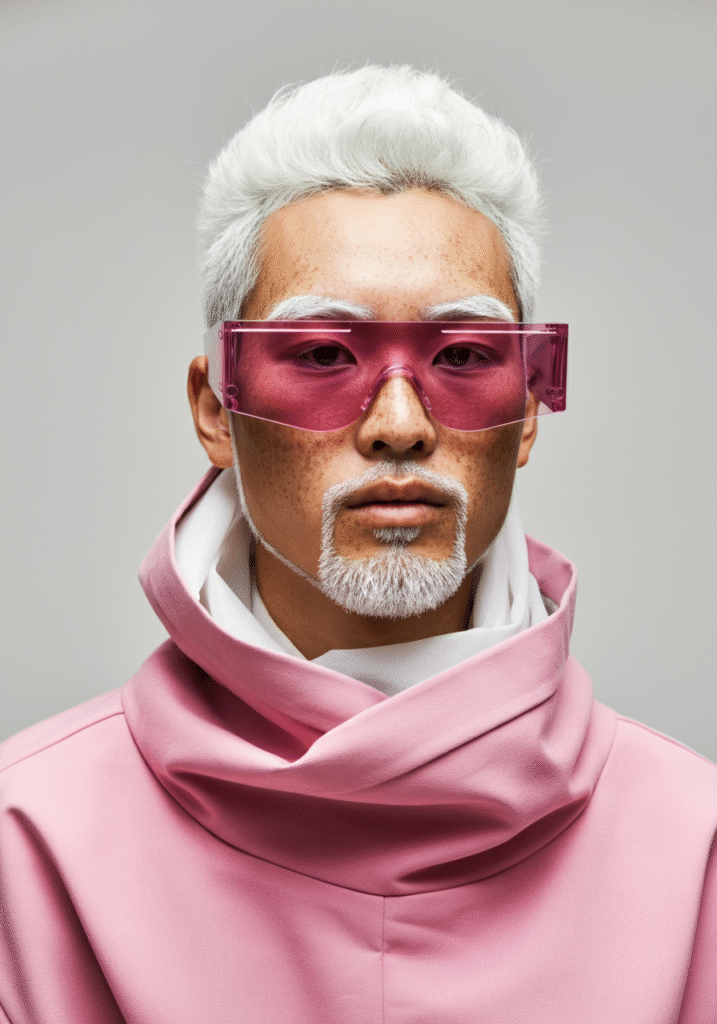 Fotomodello con occhiali